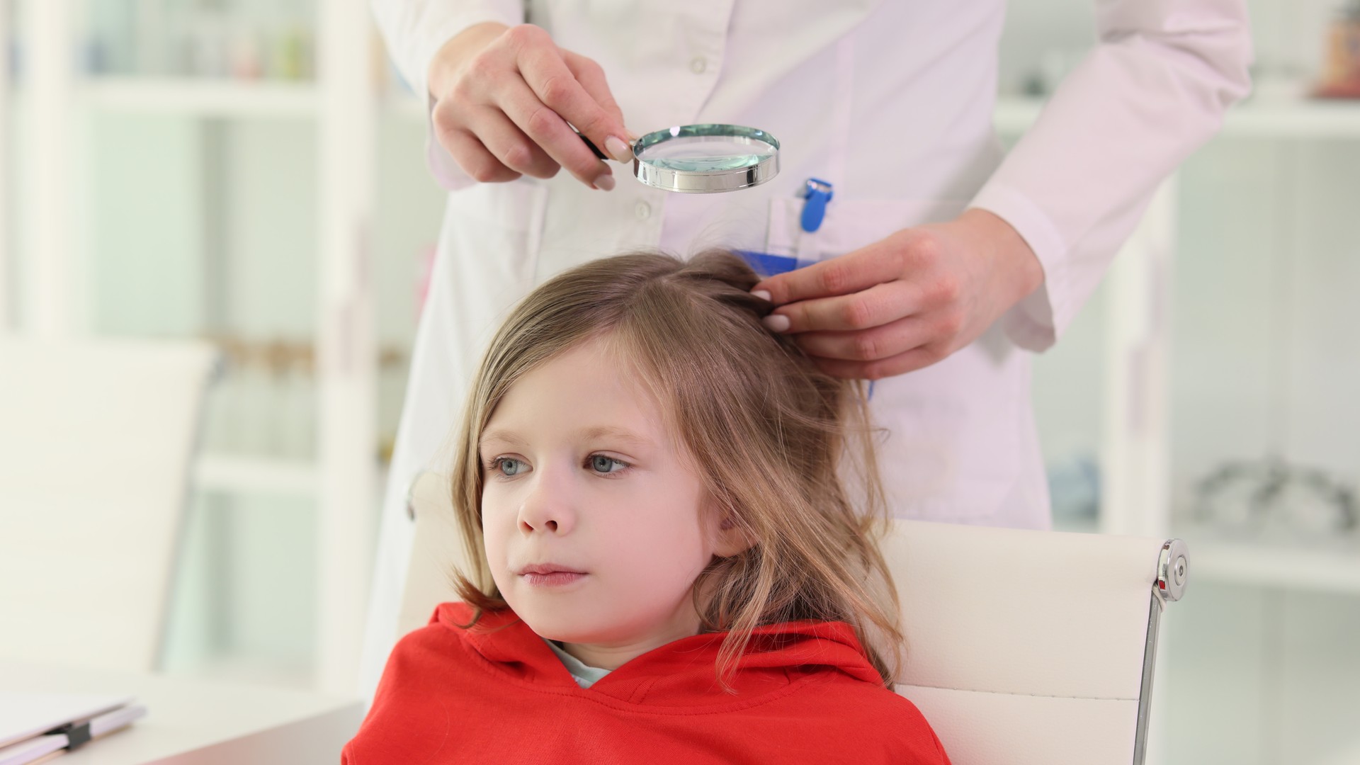 Pediatric lice head check for untreated lice article