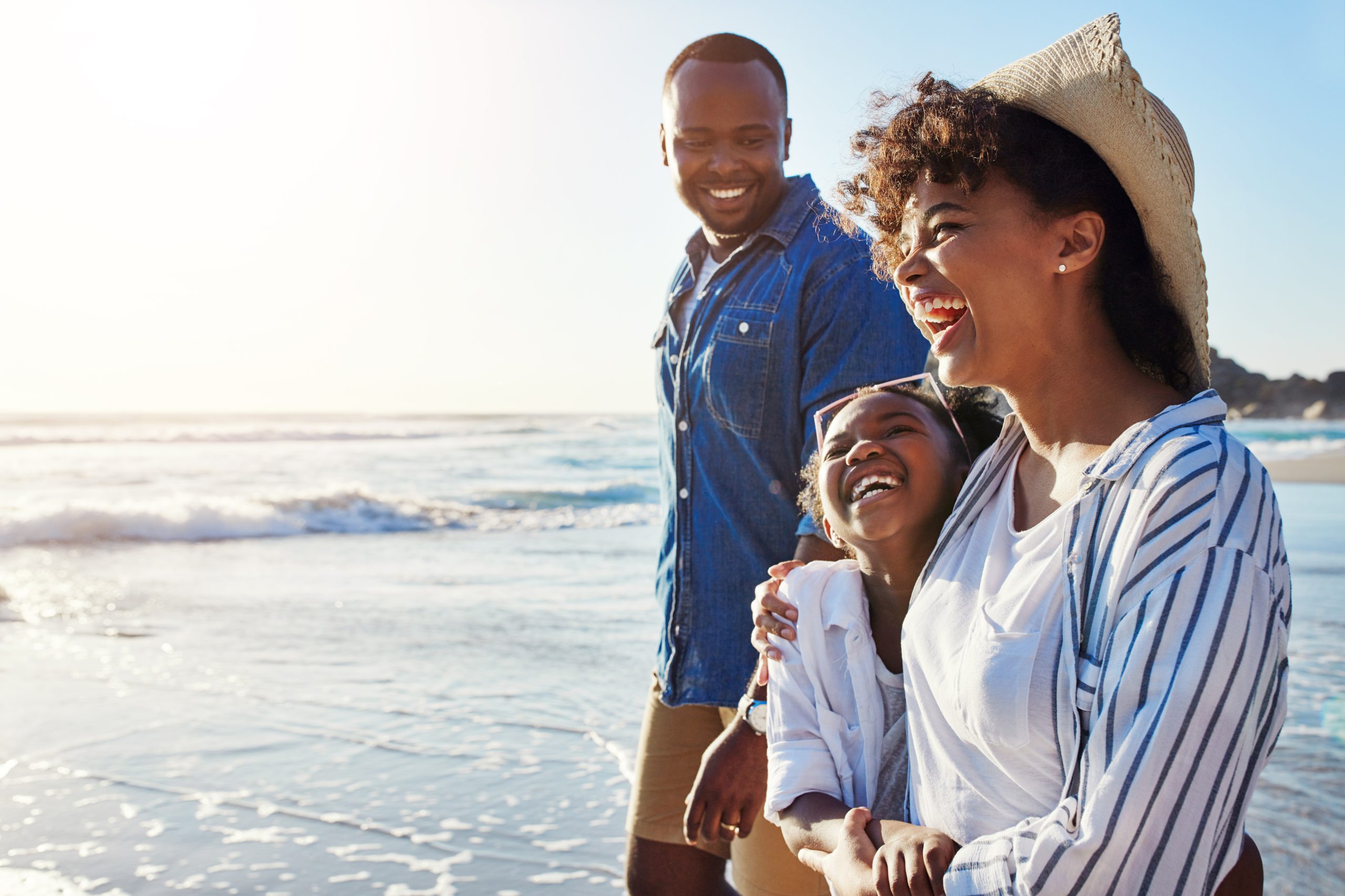 Family beach travel for spring break lice prevention article